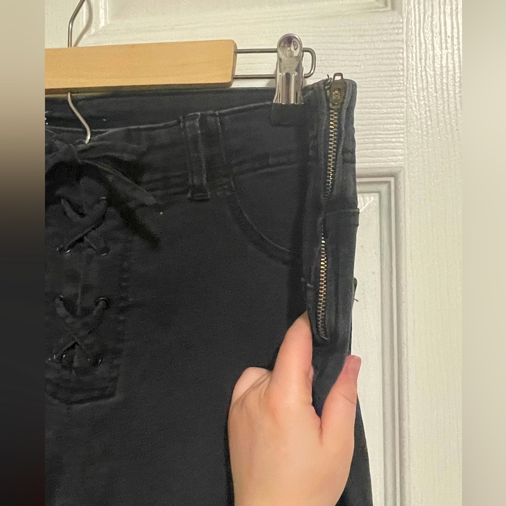 High Rise Lace Up Boot Jeans - Picture 5 of 16